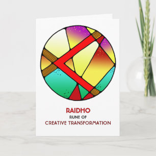 Carte Rune Kenaz - Transformation créative - Art Nouveau