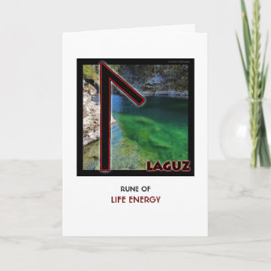 Carte Rune Laguz - Énergie - Vie - Eau
