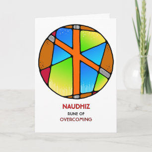 Carte Rune Naudhiz - Surmonter - Art Nouveau