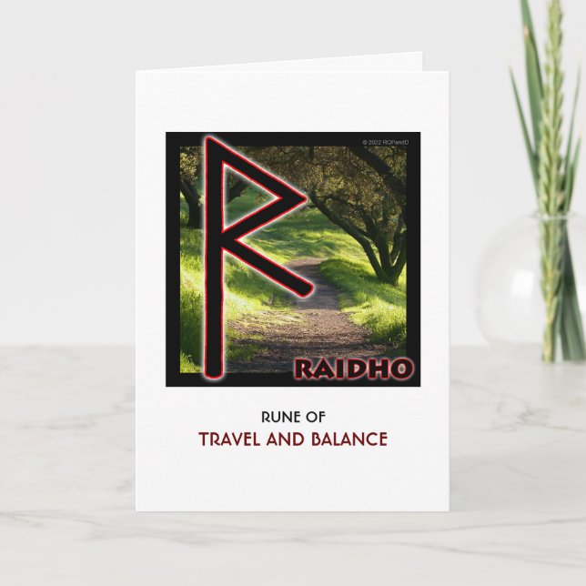 Carte Rune Raidho - Voyages et solde (Devant)