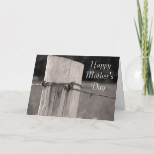 Carte Rural Country Fence Post Happy Mother's Day