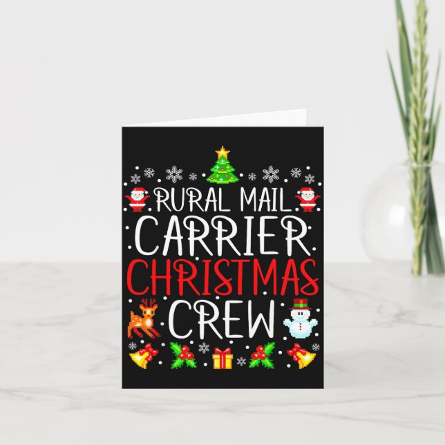 Carte Rural Mail Carrier Christmas Crew Matching Xmas Ma (Devant)