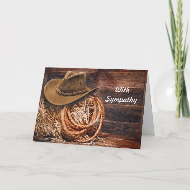 Carte Russe Cowboy Casquette corde Hay Sympathie photo (Devant)