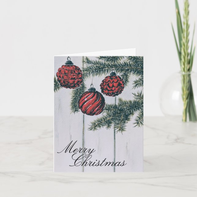 Carte Russe minimaliste Joyeux Noël (Devant)