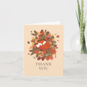 Carte Russe Woodland Fox Cub Merci