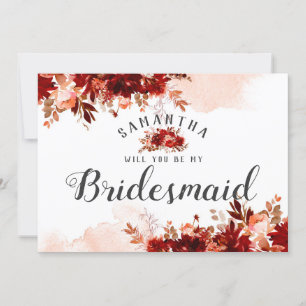 Carte Rustic Beauty Be My Bridesmaid Proposition Card
