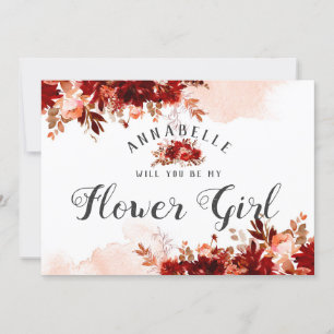 Carte Rustic Beauty Be My Flower Girl Proposition Card