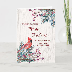Carte Rustic Brother & Family Joyeux Noël