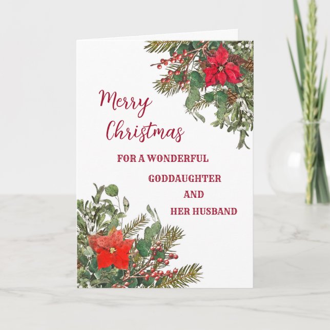 Carte Rustic Godgirl et son mari Joyeux Noël (Devant)