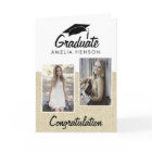 Rustic Graduate Félicitations 2 Photo Collage