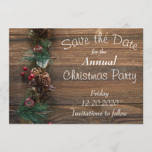 Carte Rustic Wood Holiday