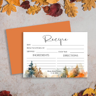 Carte Rustic Woodland Automne Recette