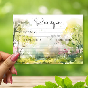 Carte Rustic Woodland Spring Recette