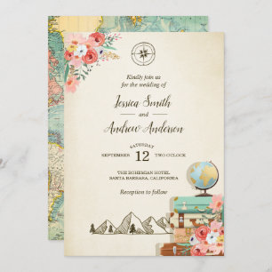 Carte rustique Boho de faire-part de mariage de