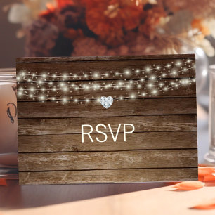 Carte Rustique Bois Pays Mason Jar Lumières Mariage