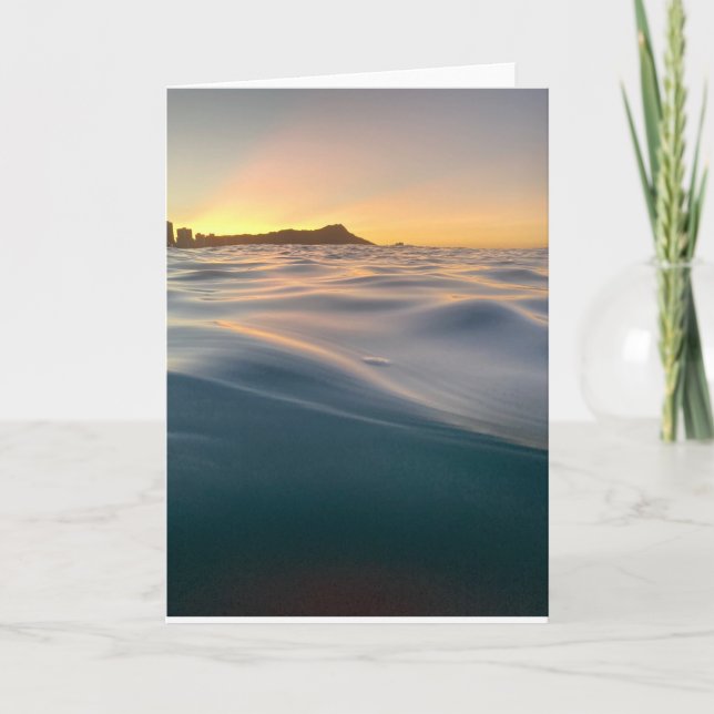 Carte Rustique Diamond Head Hawaii Blank Inside 5x (Devant)