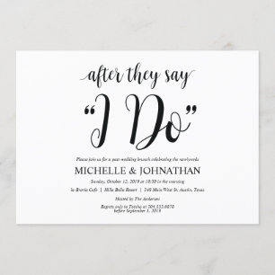 Carte rustique d'invitation de brunch de mariage