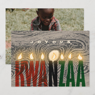 Carte Rustique Kwanzaa pour bougies
