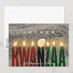 Carte Rustique Kwanzaa pour bougies