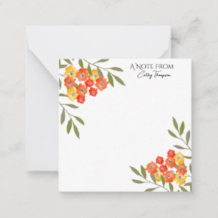 Carte Rustique personnalisée aquarelle florale