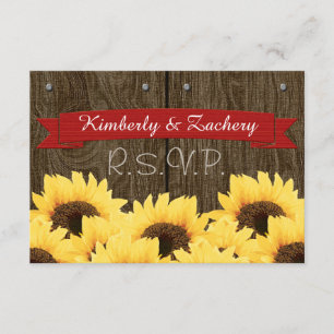 CARTE RUSTIQUE RUSTIQUE RSVP ROUGE
