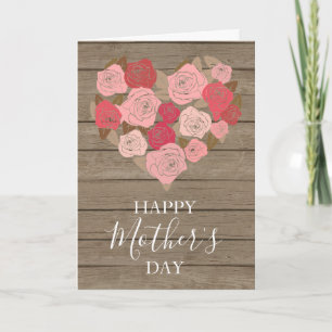 Carte Rustique Watercolor Floral Mother's Day Card
