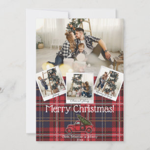 Carte Rustique Woodland Holiday Moderne 4 cadre photo