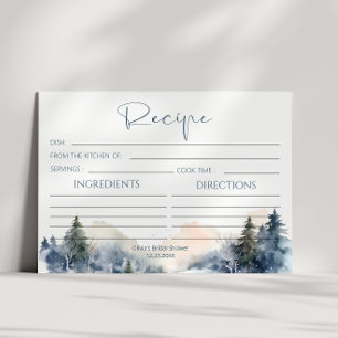 Carte Rustique Woodland Winter Forest Recette