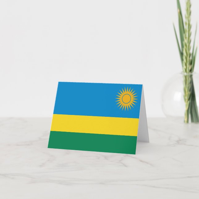 Carte Rwanda drapeau (Devant)