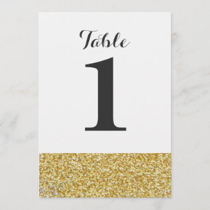 Carte(s) de numéro de table de mariage en paillett