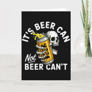 Carte Sa bière peut ne pas être boite crâne squelette bu