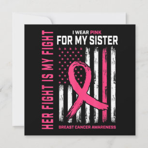 Carte Sa Lutte Est Ma Lutte Je Porte Pink Sister Breast 