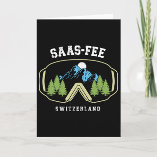 Carte Saas-fee Lunettes de ski Station de ski Alpes suis