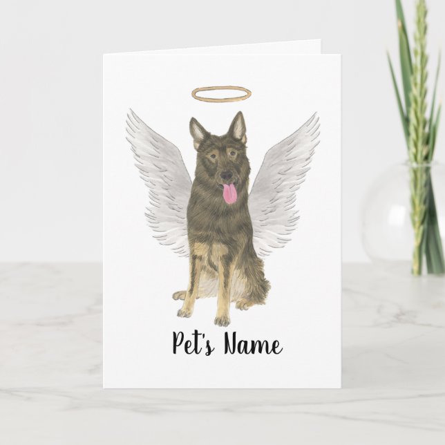 Carte Sable Allemand Berger Sympathy Memorial (Devant)