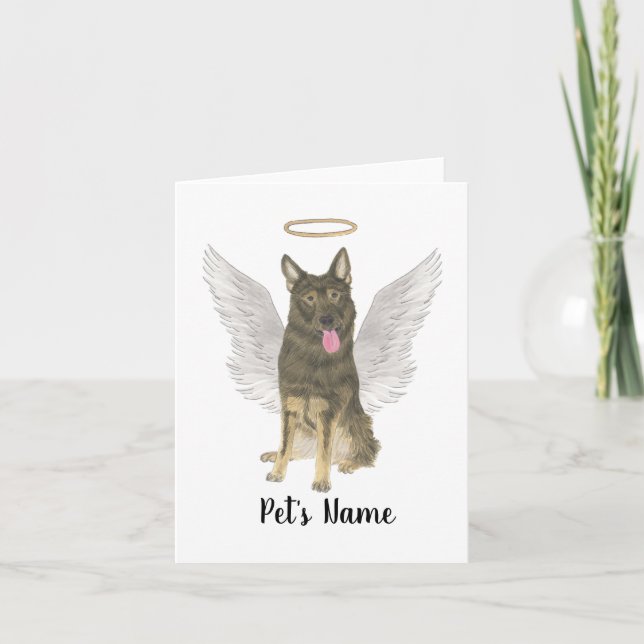 Carte Sable Allemand Berger Sympathy Memorial (Devant)
