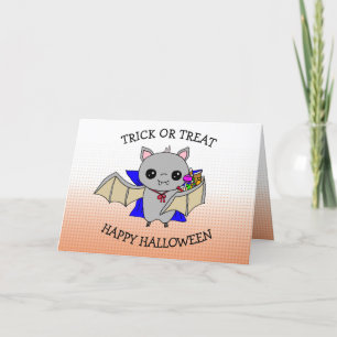 Carte Sac mignon pour la collecte de bonbons Halloween