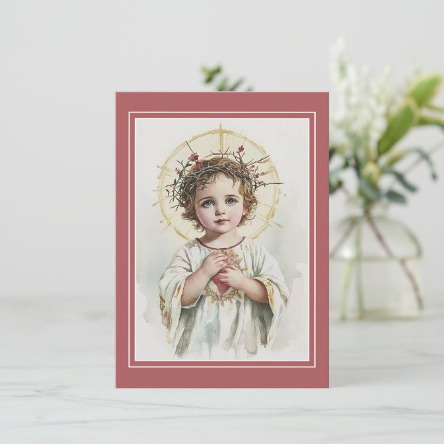 Carte Sacré Coeur de Jésus, Catholique, Miséricorde Divi (Debout devant)