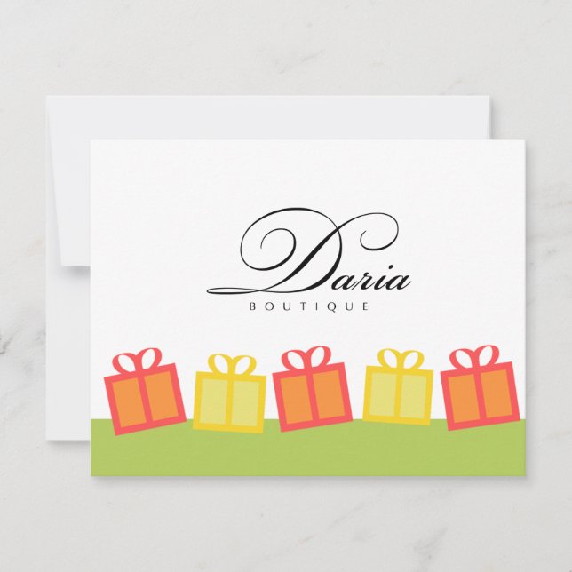 Carte Sacs cadeaux de commerce de détail certificat cade (Devant)