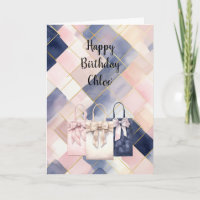 Sacs Cadeaux Rose Bleu Français Chic avec Ruban An