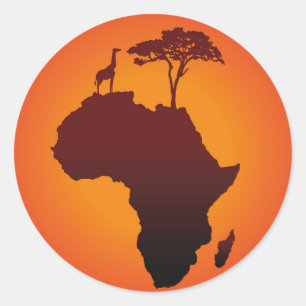 Carte Safari africaine - Sticker