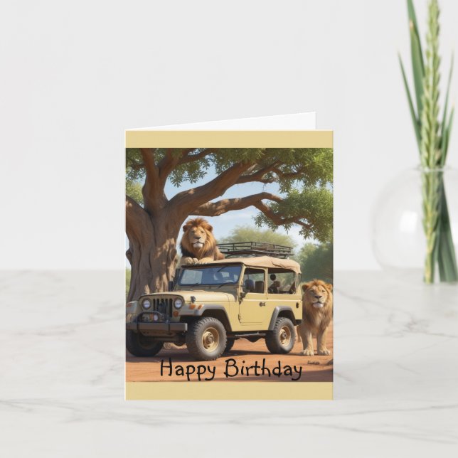 Carte Safari Anniversaire (Devant)