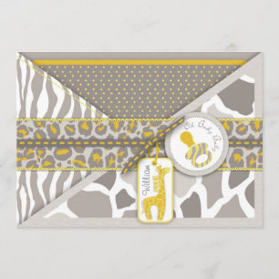 Carte Safari Baby Invitation