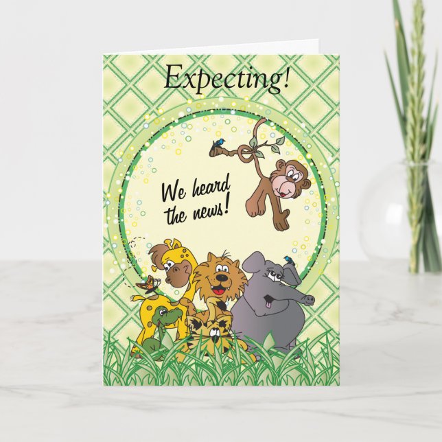 Carte Safari Jungle Baby Animaux (Devant)