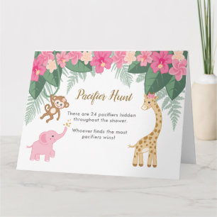Carte Safari thème Bébé fille Trouver le Pacifique jeu