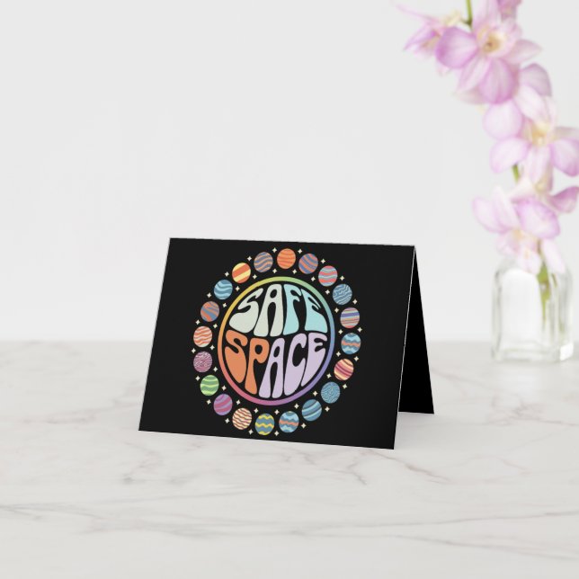 Carte Safe Space LGBTQ Friendly Fierté Soutien Fière All (Orchidée)