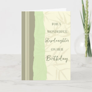 Carte Sage Green et Beige Stepgirl Anniversaire