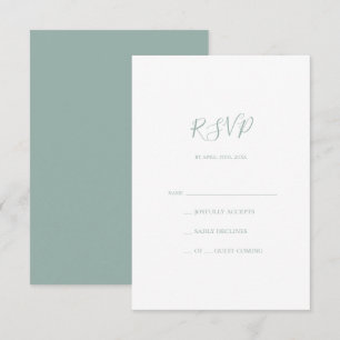 Carte Sage Green RSVP