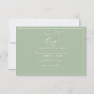 Carte Sage Green RSVP