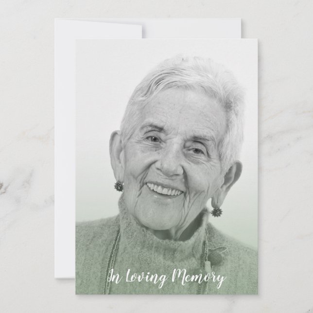 Carte Sage Trendy Transparency Effect Funeral Dear Ones (Devant)