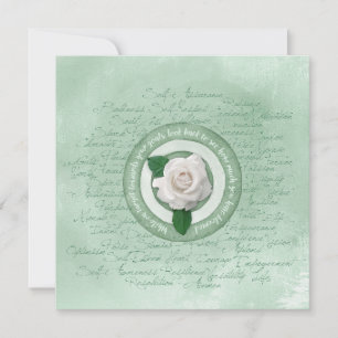 Carte Sage Vert avec Citation d'autonomisation de Rose B